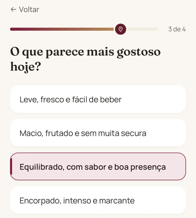 Pergunta 3: o que parece mais gostoso hoje