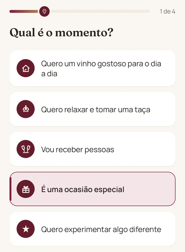 Pergunta 1: Qual é o momento?